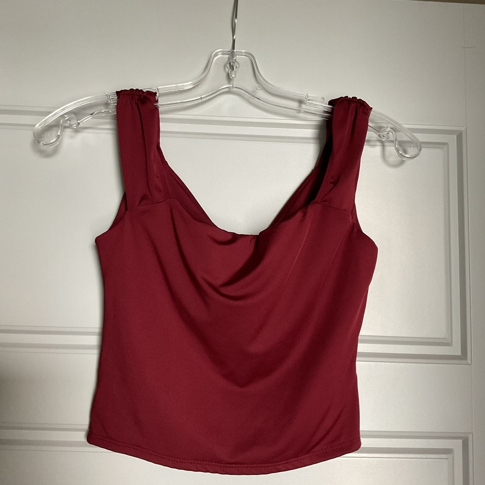 Burgundy Sweetheart Tank Top - Picture 7 of 7